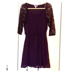 Lace and chiffon casual dress